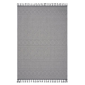 Guros - 6' X 9' Geometric Indoor / Outdoor Area Rug - White