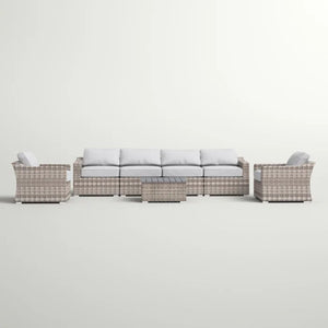 Stylish Sofa Seating Group With Cushions Perfect For Outdoor Gatherings