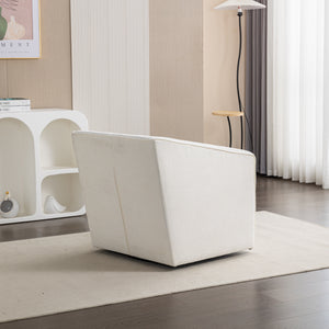 Nice Modern Upholstered Barrel Armchair, 360° Swivel