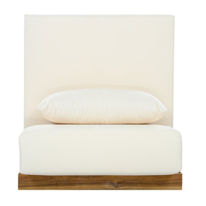Oversized Outdoor Club Chair with Acacia Wood Frame