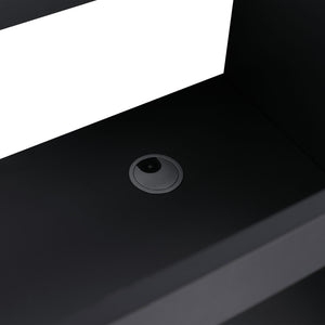 Contemporary Freestanding Bathroom Vanity With Resin Sink & Soft-Close Cabinet Doors