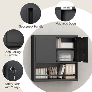 Metal Adjustable 2 Doors Storage Cabinet