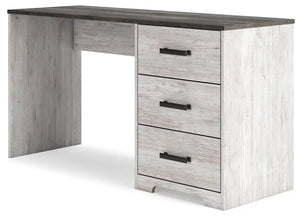 Shawburn - Home Office Desk - White / Dark Charcoal Gray - Best Buy Furniture