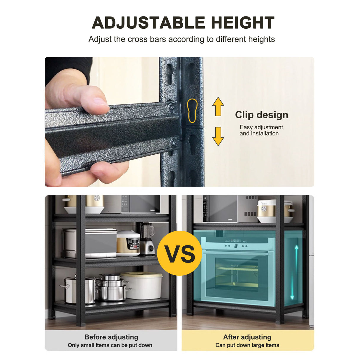 5 Tier Heavy Duty Shelving Unit Adjustable Shelving Units