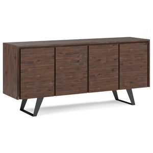 Lowry - Large 4 Door Sideboard Buffet - Distressed Charcoal Brown