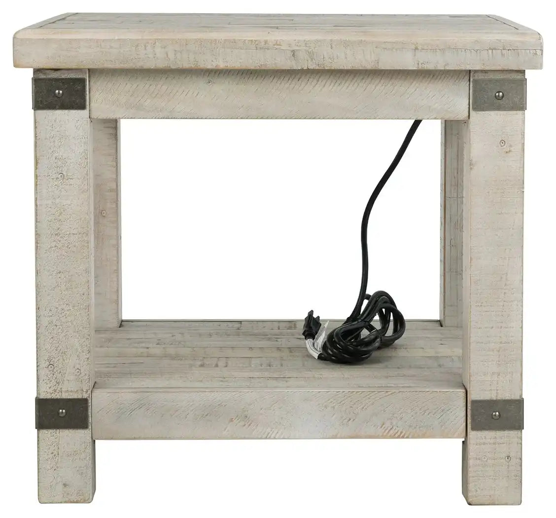 Carynhurst - Rectangular End Table - White Wash Gray - Best Buy Furniture