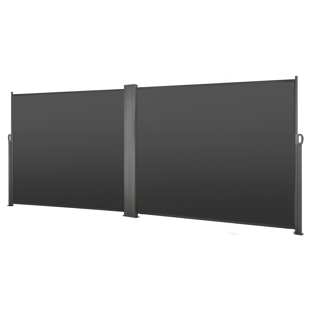 Retractable Side Awning, 71" x 236" Patio Screen with Waterproof Polyester Fabric
