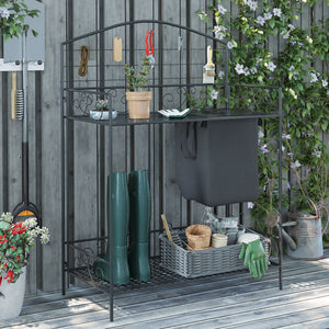 Outsunny Folding Potting Bench Table