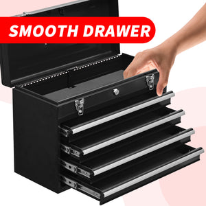 Metal Tool Box with 4 Drawers