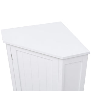 Bathroom Cabinet Triangle Corner Storage Cabinet With Adjustable Shelf Modern Style