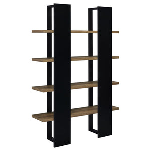 Mystrene - 4 Shelf Bookcase With Open Shelving Design - Black
