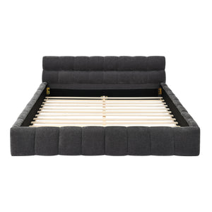 Modern Platform Bed Frame With Thick Fabric