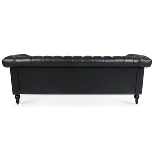 Traditional Square Arm Removable Cushion 3 Seater Sofa