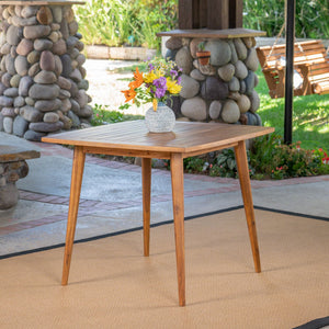 Modern Indoor Square Acacia Wood Dining Table With Toothpick Leg Design - Best Buy Furniture