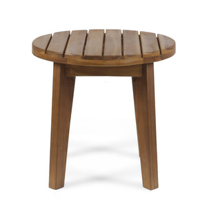Porto Outdoor Club Chair and Acacia Side Table, Teak+Beige