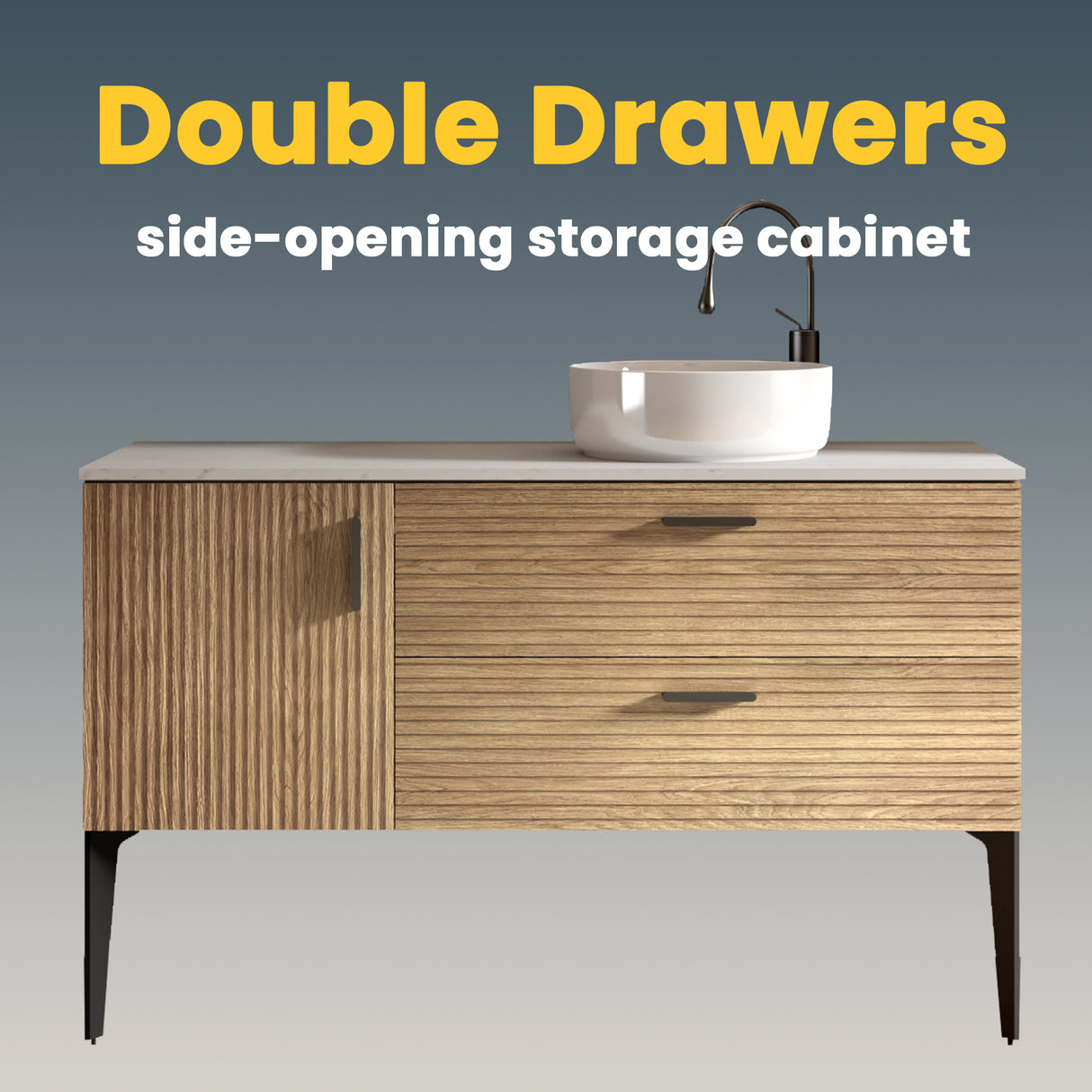 Emilia 48" Striped Bathroom Vanity