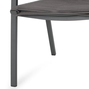 Outdoor Modern Aluminum Dining Chair Set With Rope Sea (Set of 2)