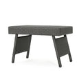 Outdoor Wicker Table With Rectangular Tabletop - Gray - Best Buy Furniture