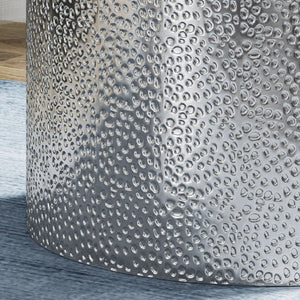 Modern Round Accent Table With Hammered Surface - Best Buy Furniture