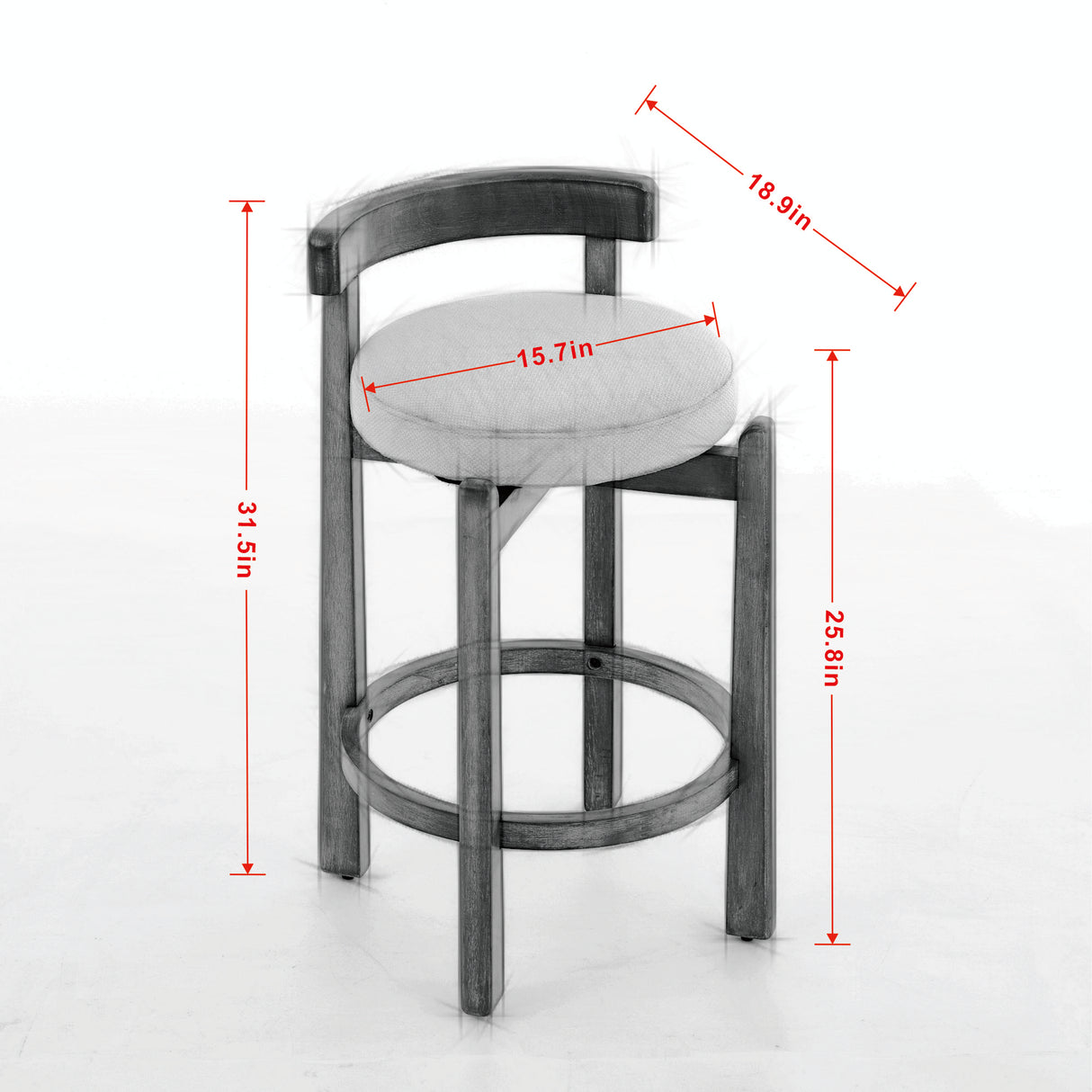 Set of 2 Swivel Counter Stools