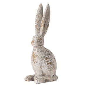 Weathered Cement Rabbit Statue