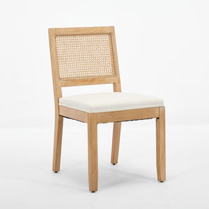 Farmhouse Rattan Dining Chairs Set of 2