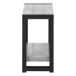 Accent Side Table, Narrow, Small, 2 Tier, Contemporary And Modern