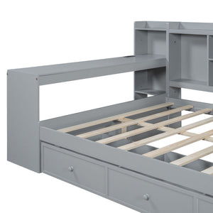 Daybed With 3 Drawers USB Ports And Desk