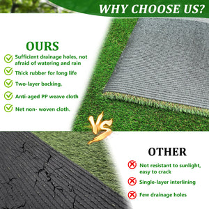 6FTX10FT Outdoor Artificial Grass Runner Rug