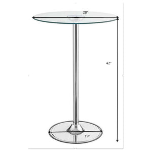 Indra - LED Bistro Table - Chrome