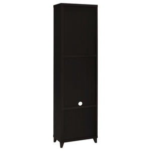Media Tower With And Drawer With Adjustable Shelves Handles - Brown