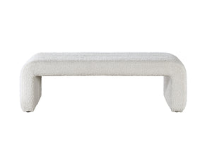 Sandro Bouclé Bench, 51-Inch, Beige
