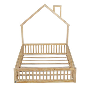House Platform Bed With Guardrail