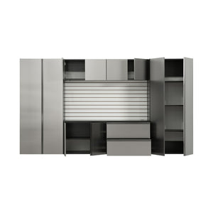Nova Series - Garage Cabinet Set A With Soft Closing Doors - Metallic Gray