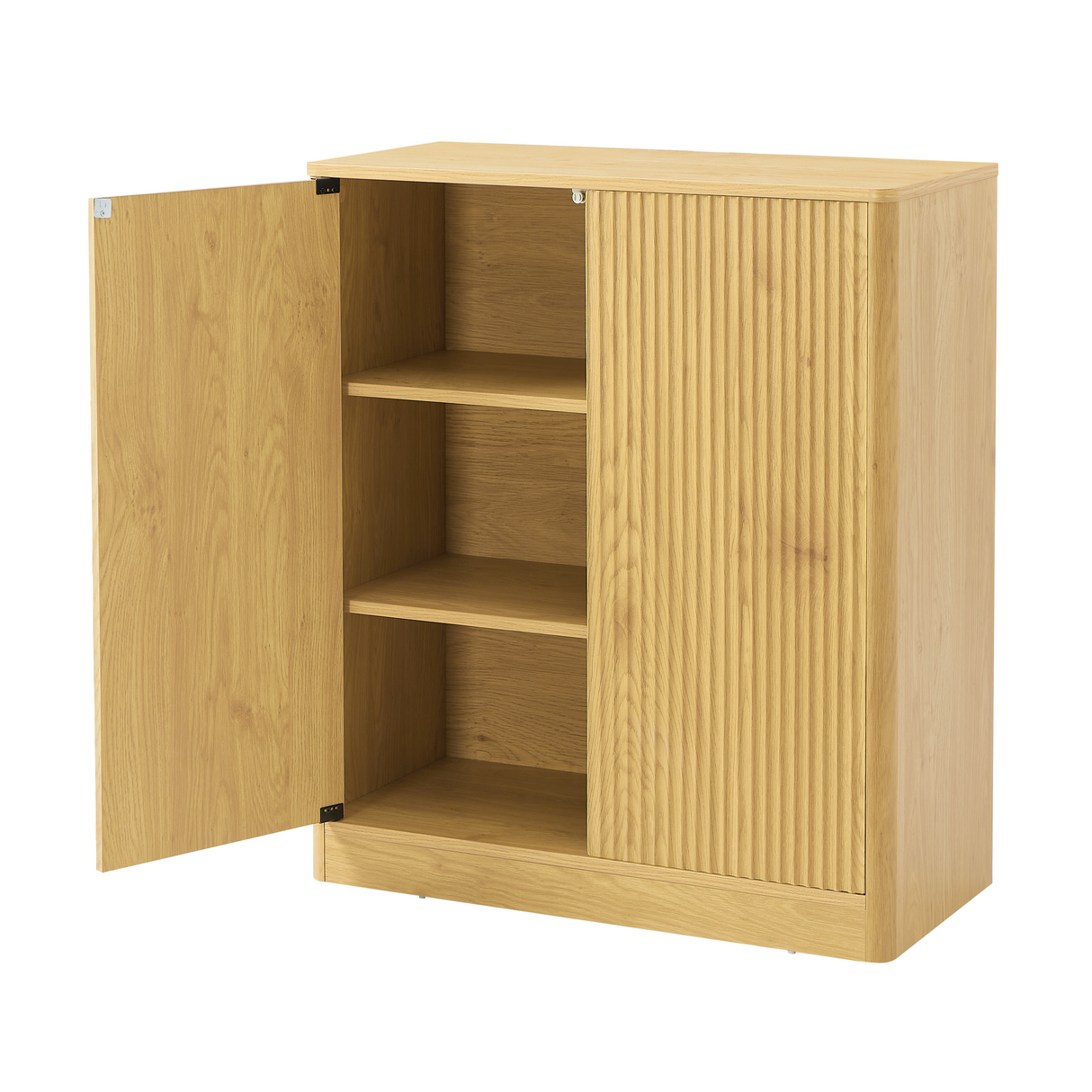 34.3" Modern Wavy Sideboard with Curved Contour Design