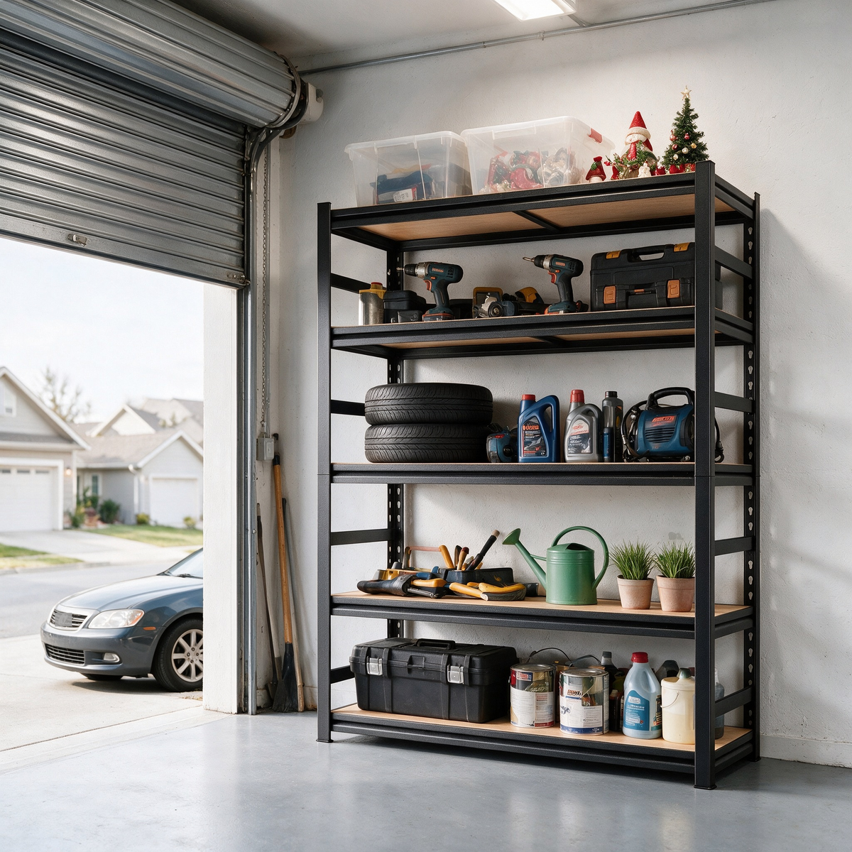 63-Inch Height Storage Shelving Unit with Adjustable Shelves