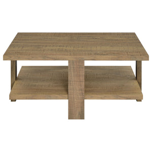 Runnion - Square Coffee Table - Light Brown