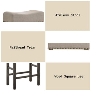 Martha II - Weathered Counter Height Stool (Set of 2) - Gray / Tan - Best Buy Furniture