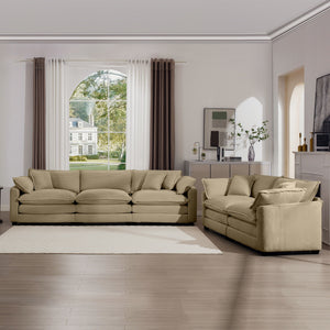 Elegant Oversized Sectional Sofa Set With Deep Seats And Flexible Layout