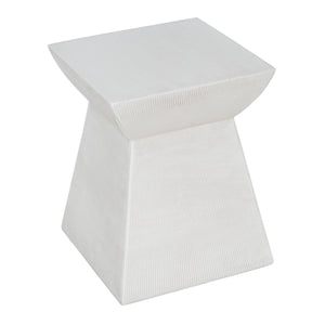 Antique-Textured Magnesium Oxide Outdoor Side Table