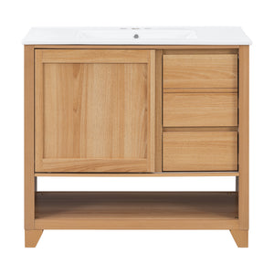 36" Bathroom Vanity with Ceramic Sink