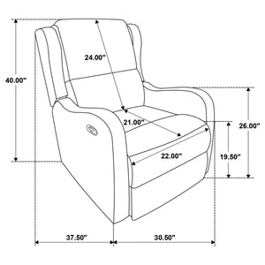 Cortland - Upholstered English Arm Recliner Chair Comfort Enhancing Lounge Chair - Ivory