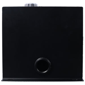 Heavy Duty Hydraulic Fluid Tank 10 Gal Steel Reservoir With Strainer, Gauge & Breather Cap For Tractors & Trucks - Black