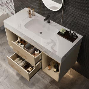 39.4" Floating Bathroom Vanity with Ceramic Sink
