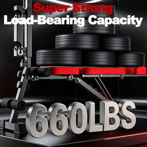 Multi-Functional Weight Bench with Pulley System and Adjustable Backrest