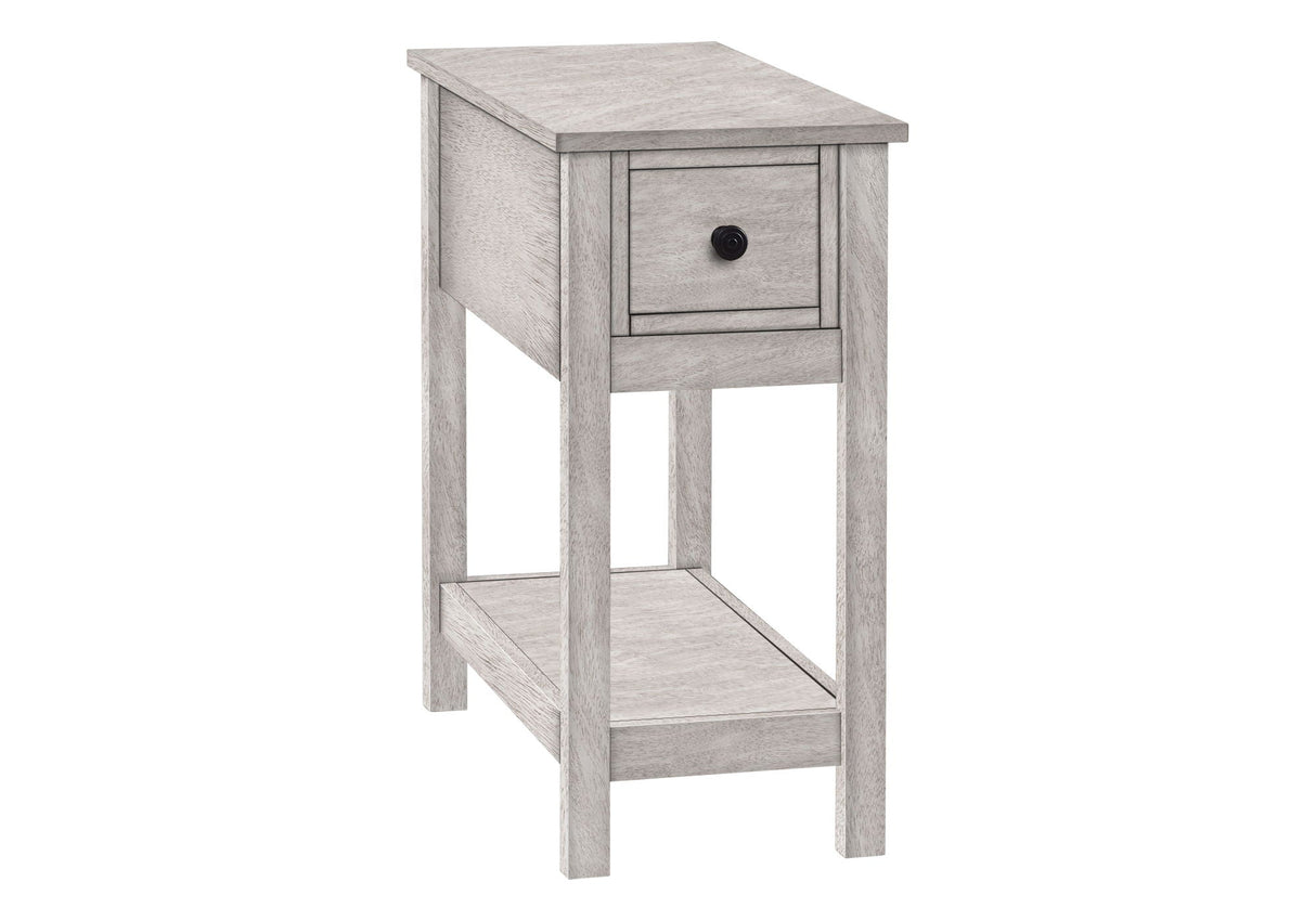 Accent End Table, 2 Tier, Narrow, Lamp, Storage Drawer, Charming Design - Best Buy Furniture