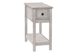 Accent End Table, 2 Tier, Narrow, Lamp, Storage Drawer, Charming Design - Best Buy Furniture