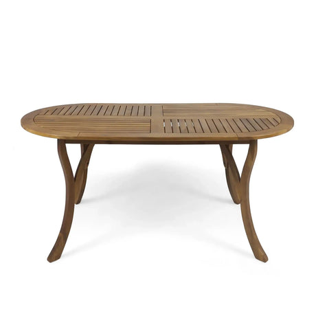 Outdoor Table With Smooth Lines, Slat Top - Best Buy Furniture