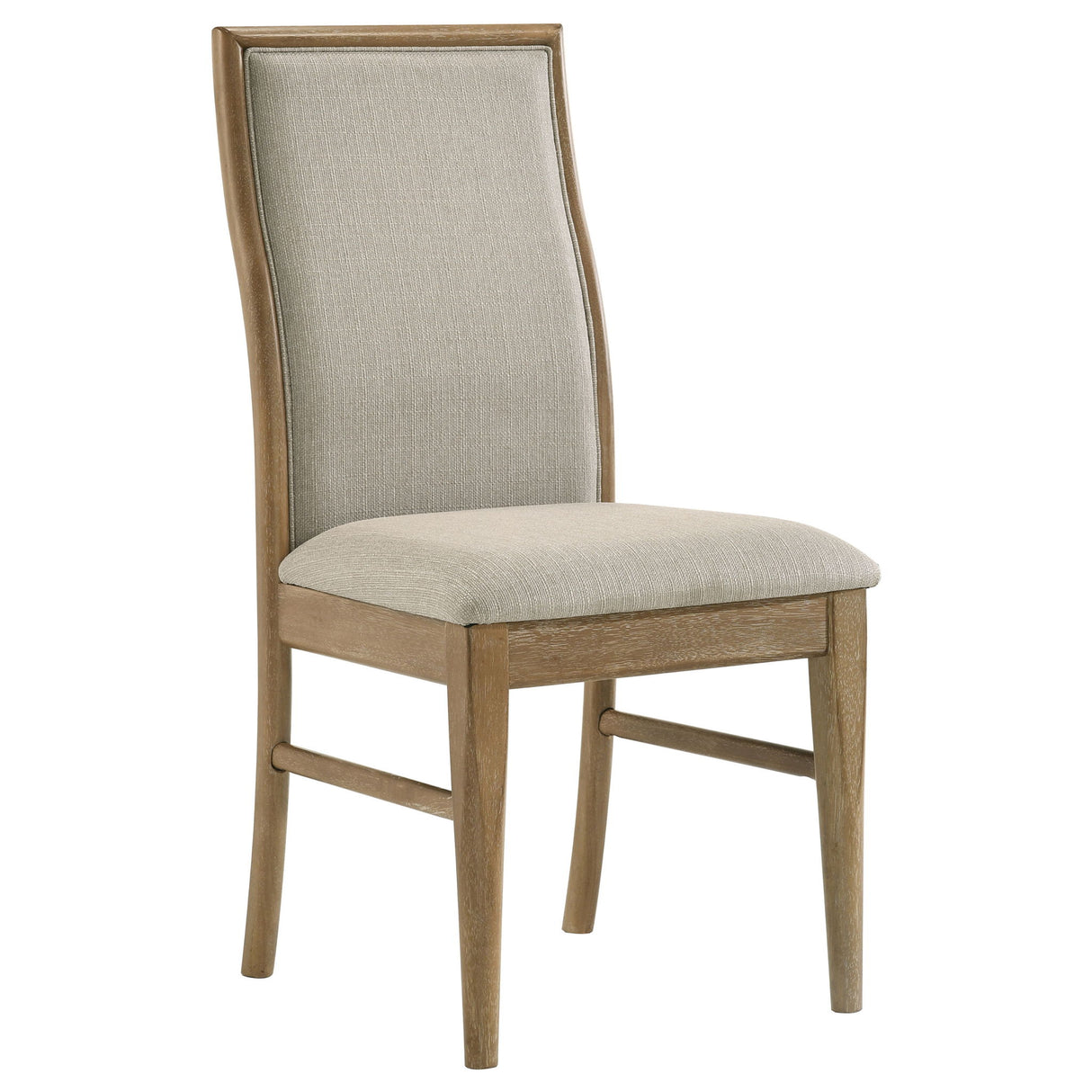Dreydon - 7 Piece Dining Set With Upholstered Chairs - Light Brown