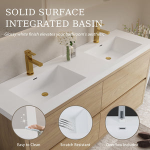 Bathin Freestanding Bathroom Vanity With Double Sinks